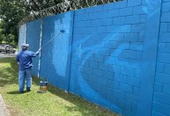 Pintura de Gabigol é retirada do muro da "Toca da Raposa" após vandalismo