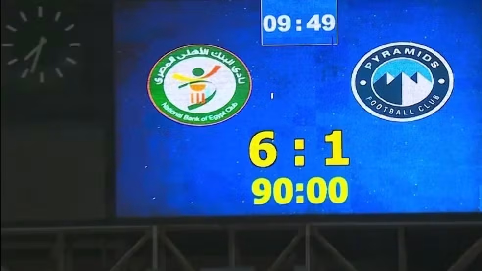 Pyramids foi goleado na Copa da Liga do Egito • Foto: Reprodução