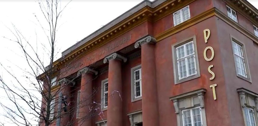 Prédio dos correios em Copenhague, capital da Dinamarca • REUTERS / POSTNORD DENMARK