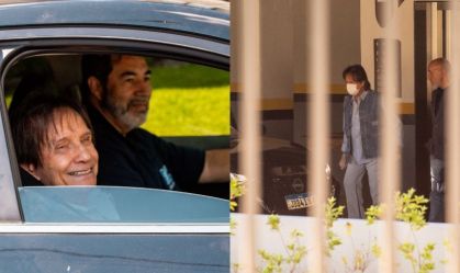 Roberto Carlos deixa hotel após sofrer acidente; veja fotos