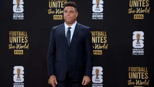Ronaldo na chegada ao sorteio da Copa do Mundo de 2026