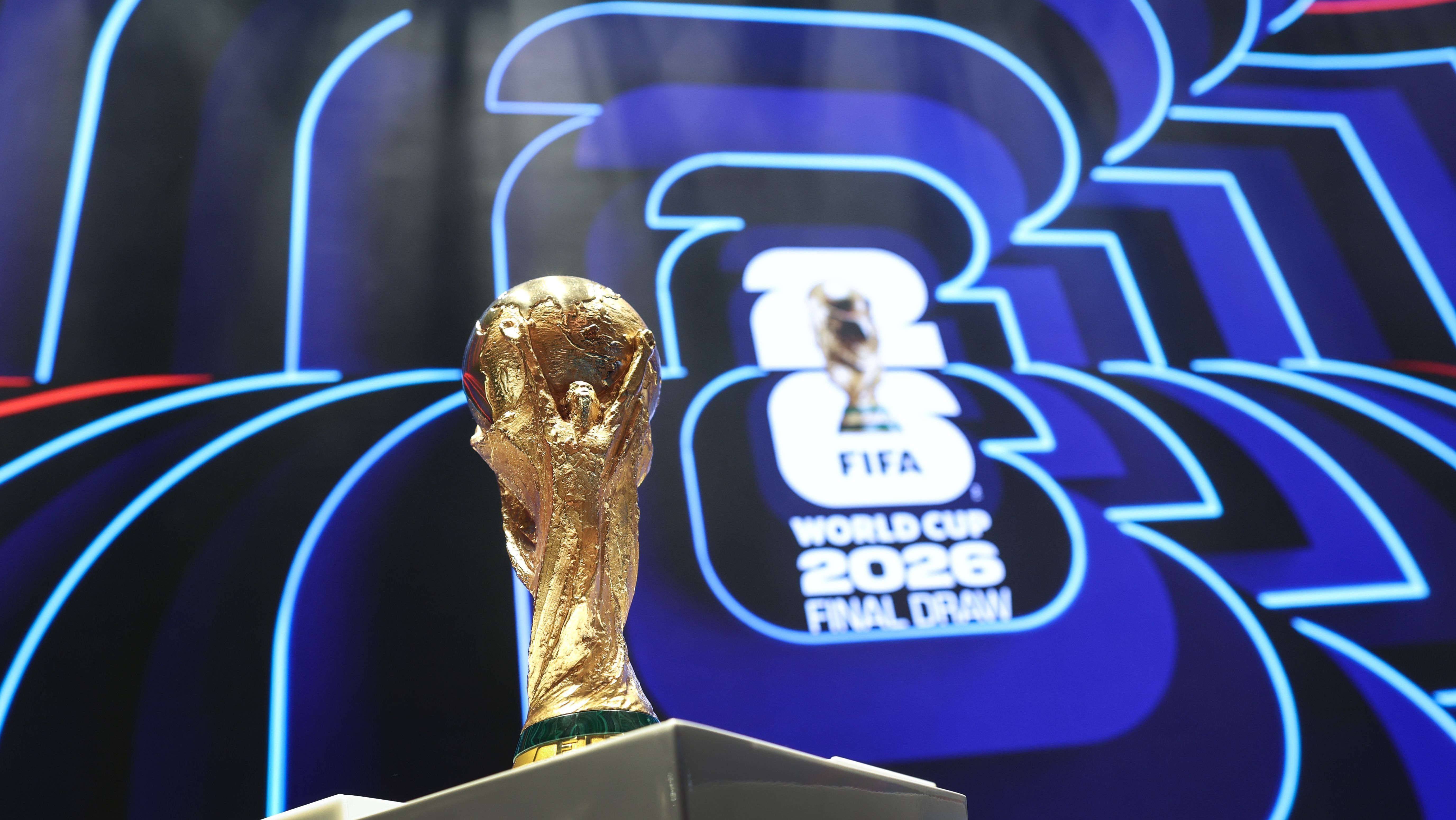 Taça da Copa do Mundo no sorteio em Washington