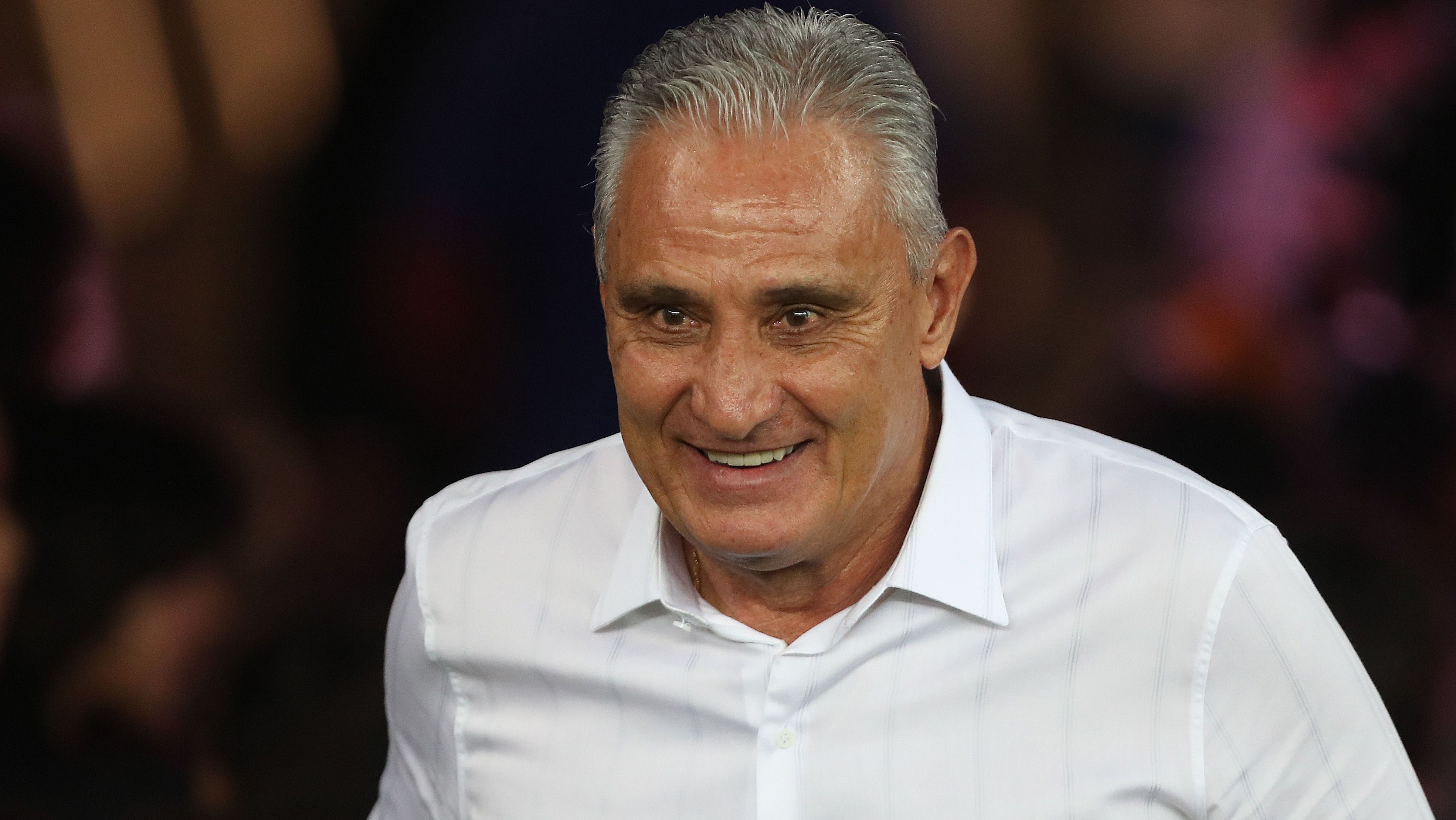 Técnico Tite em partida do Brasileirão