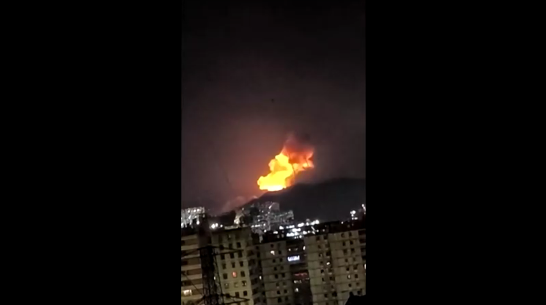 Explosões avistadas em Caracas, capital da Venezuela