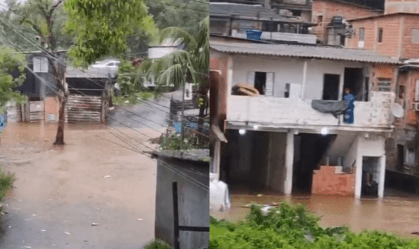 Litoral de São Paulo tem alagamentos após fortes chuvas