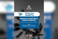 Defesa Civil emite alerta de chuva e ventos fortes para o litoral paulista