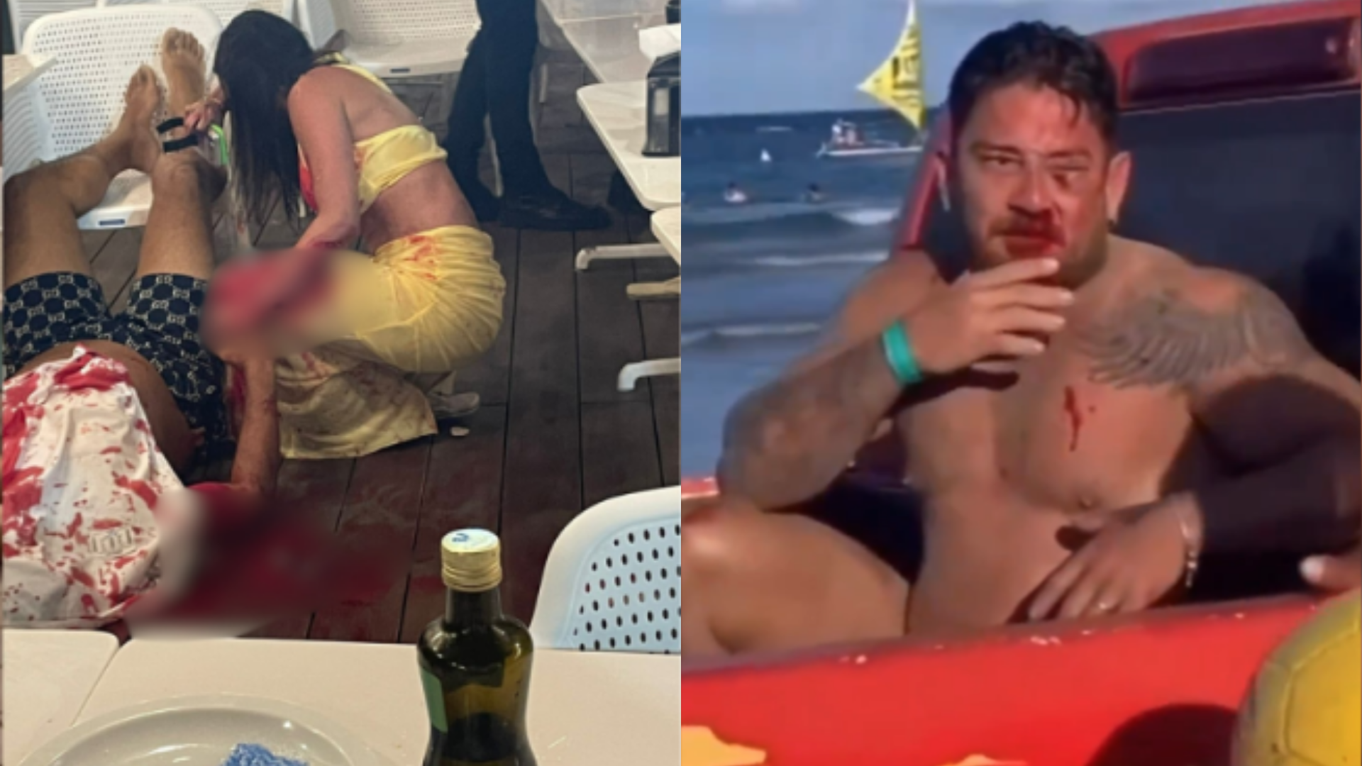 Rafael Ventura Martins foi morto a tiros em um restaurante e empresários, Johnny Andrade e Cleiton Zanatta, foram agredidos em praia