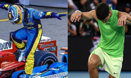 Alcaraz imita Fernando Alonso após vitória épica no Australian Open