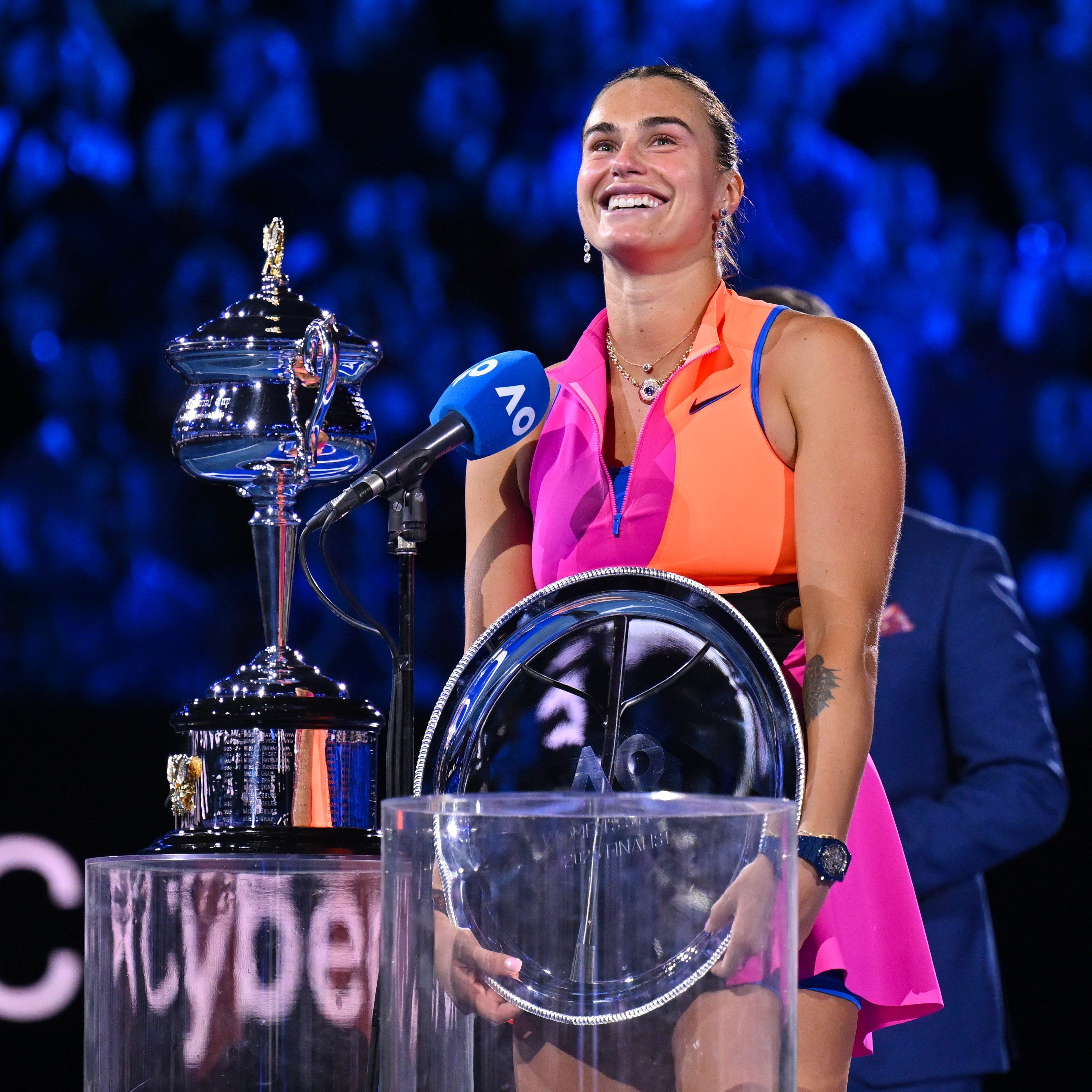 Aryna Sabalenka foi vice-campeã do Australian Open de 2026 • @AustralianOpen