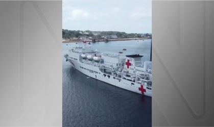 Navio-hospital da Marinha chinesa chega ao Rio de Janeiro