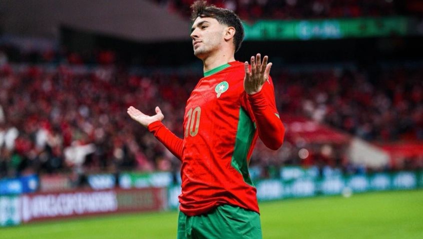 Brahim Díaz durante partida do Marrocos pela Copa Africana de Nações • Divulgação/Brahim Díaz