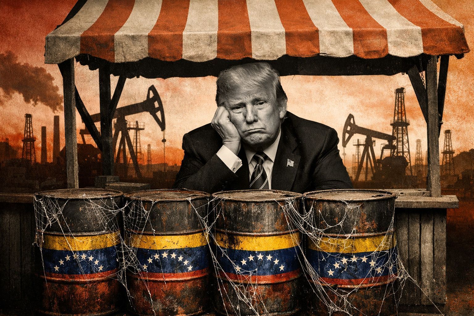 Trump vendendo petróleo venezuelano