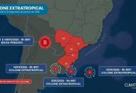 Ciclone extratropical no Brasil: mapa mostra áreas que serão afetadas
