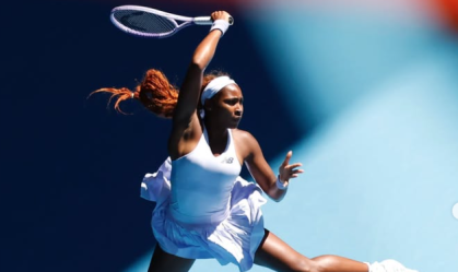 Coco Gauff, atleta de tênis durante o Australian Open