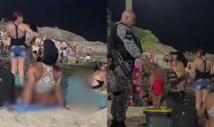 RJ: PM aborda casal por suspeita de sexo em público na Praia do Arpoador