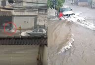 SP: Vídeo mostra momento em que idoso é arrastado pela enchente