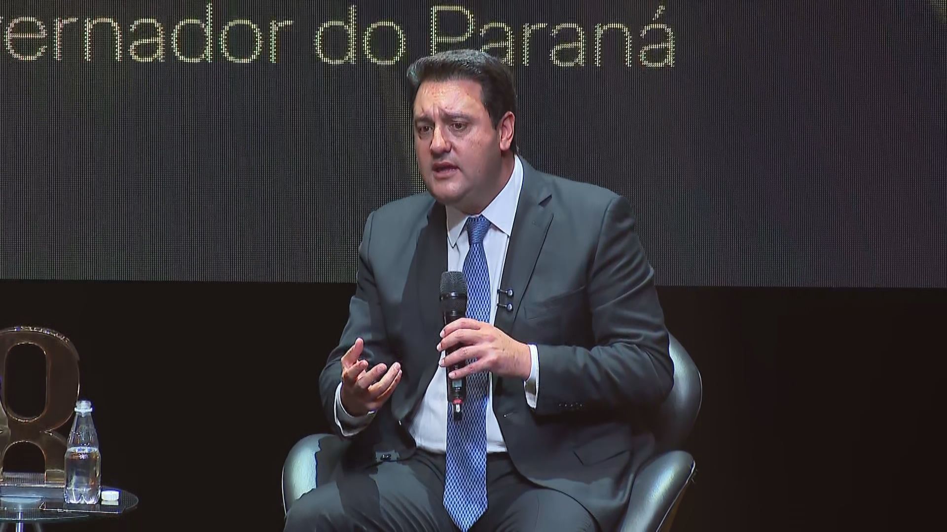 O governador do Paraná, Ratinho Junior (PSD), participou nesta quinta-feira (29) de evento