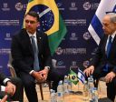 Flávio e Eduardo encontram premiê de Israel em evento contra antissemitismo