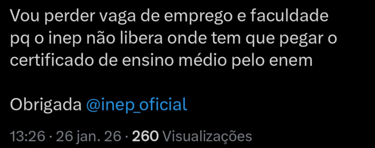 Tuíte de outro candidato • Reprodução