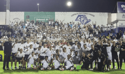 Equipe do Santos na Copinha