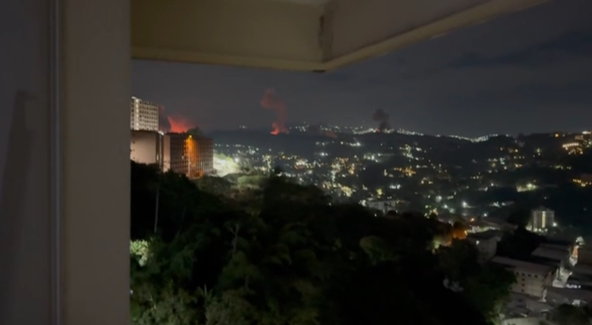 Explosões avistadas em Caracas, capital da Venezuela