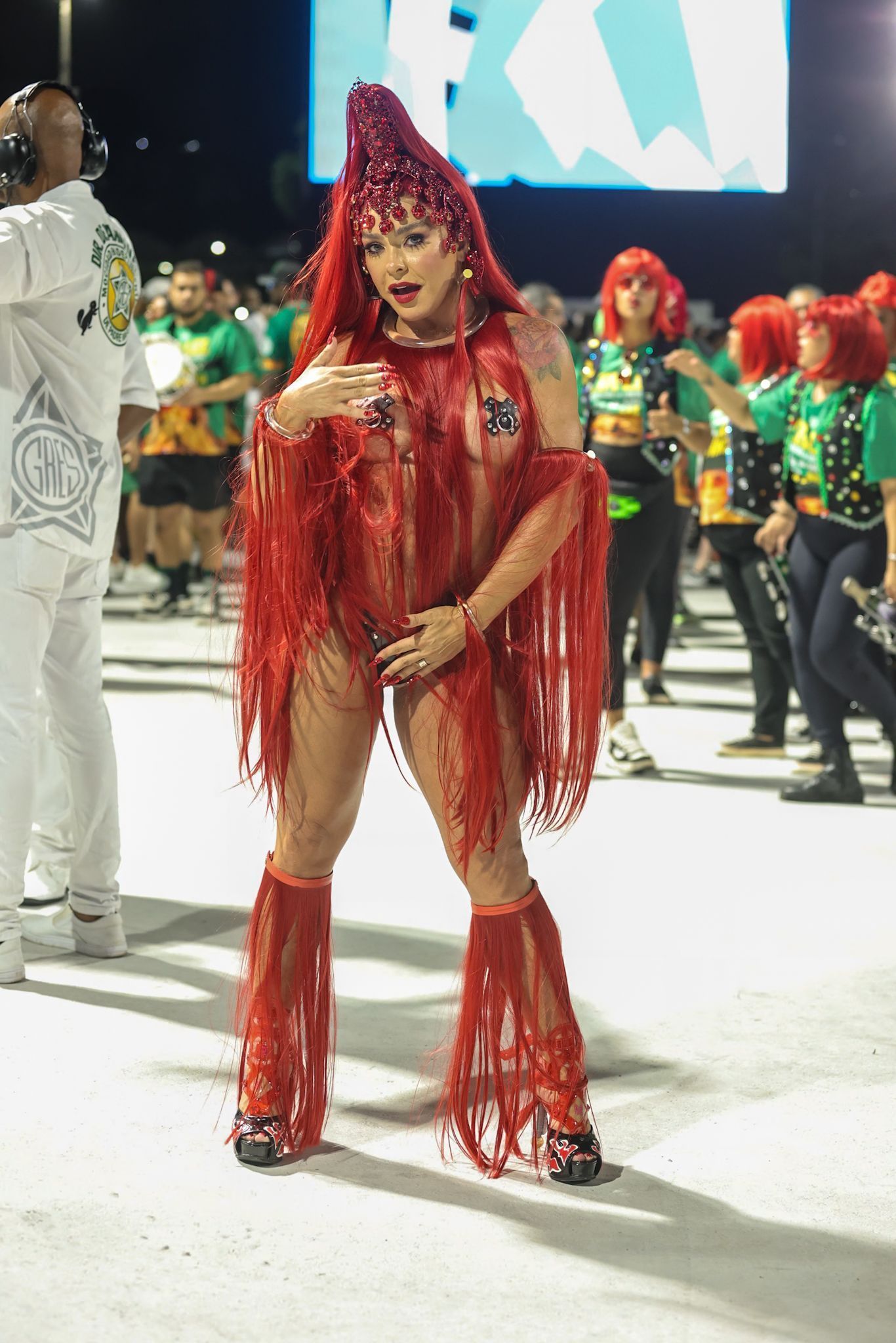 Fabíola Andrade, rainha de bateria da Mocidade Independente de Padre Miguel • Anderson Bordê/AgNews