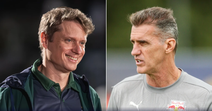 Fernando Seabra, do Coritiba, e Vagner Mancini, do RB Bragantino