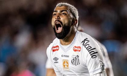 Comemoração de Gabigol contra o Corinthians