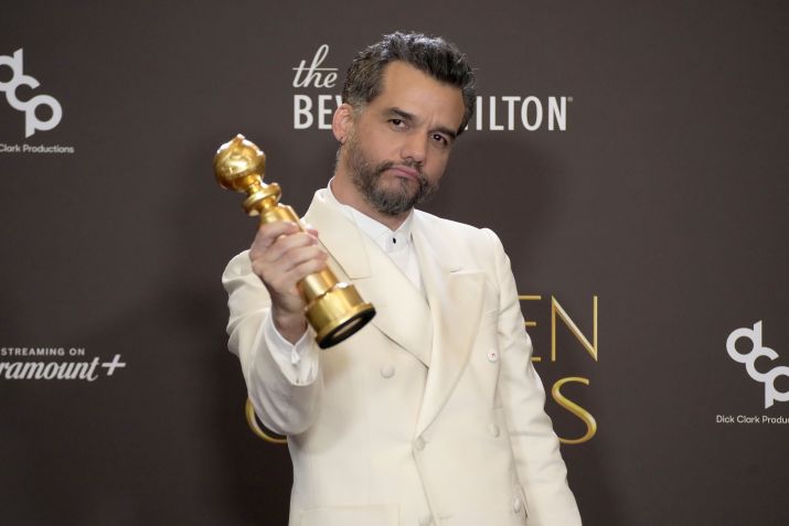 Wagner Moura venceu o Globo de Ouro como Melhor Ator em Filme Dramático por "O Agente Secreto" • Jeff Kravitz/FilmMagic/Getty Images