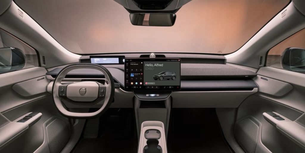 Volvo EX60 tem interior moderno