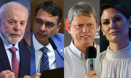 Meio/Ideia: Lula empataria com Flávio, Tarcísio e Michelle no 2º turno