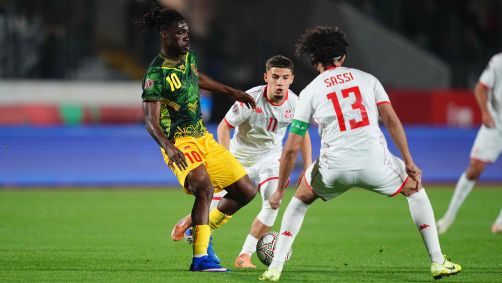 Bissouma durante a classificação de Mali sobre a Tunísia