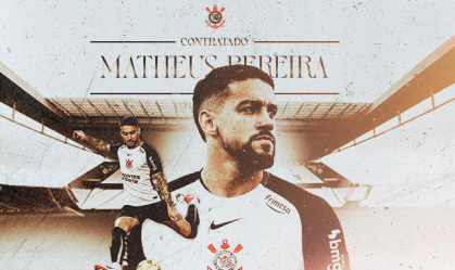 Corinthians anuncia retorno do meio-campista Matheus Pereira