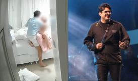 Imagens mostram momento em que cantor João Lima agride esposa; veja vídeo