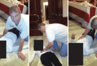 Arquivos de Epstein revelam ex-príncipe Andrew ajoelhado ao lado de mulher