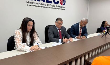 Promotores de justiça integrantes do Gaeco durante oitivas MPMA MARANHÃO
