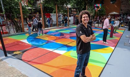 Quadra reformada pelo Cleveland Cavaliers no Beco do Nego, em São Paulo (SP)