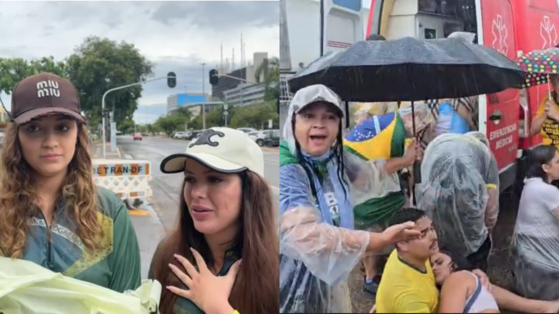 Incidente ocorreu na Praça do Cruzeiro, em Brasília, durante manifestação sob forte chuva; Corpo de Bombeiros confirmou 34 feridos