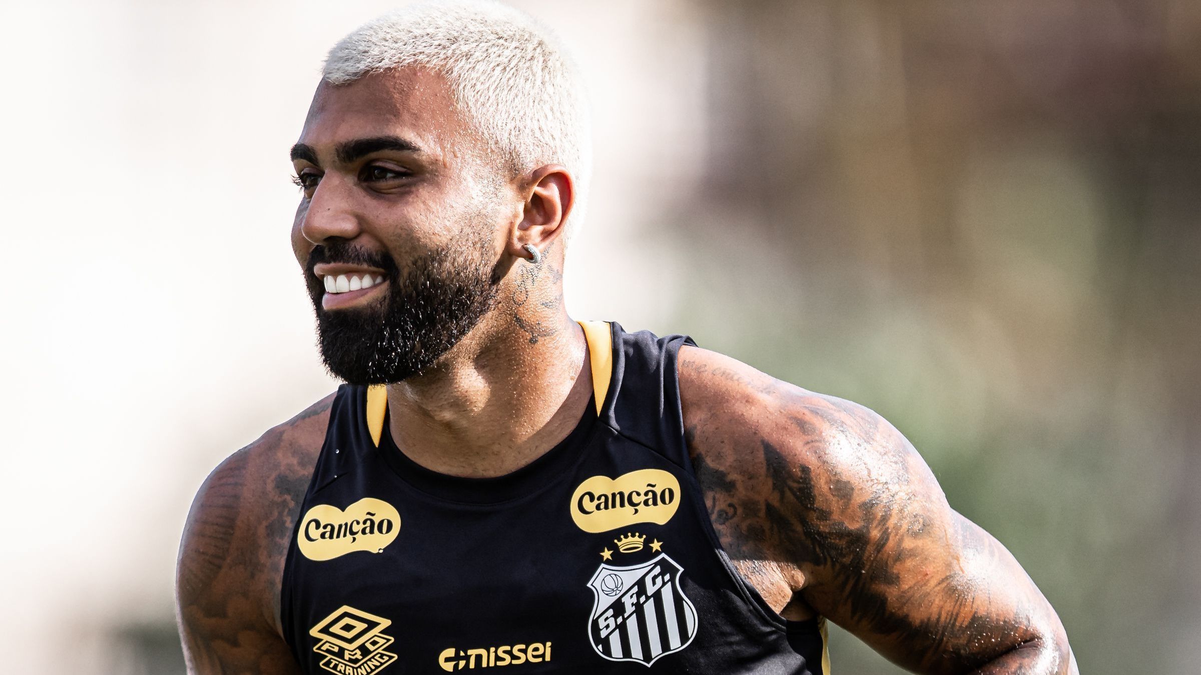Gabigol no treino