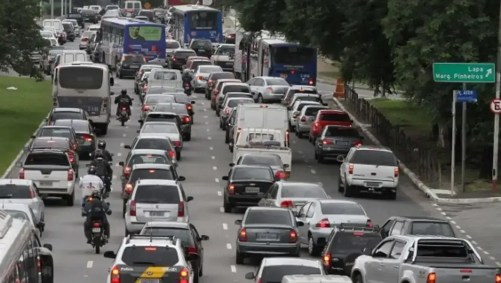 Frota de carros em São Paulo