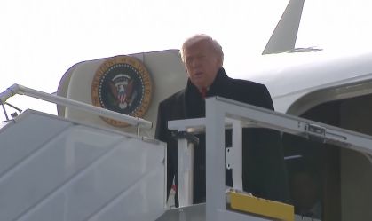 Presidente dos Estados Unidos, Donald Trump, chega na Suíça