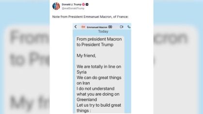 Trump divulga mensagens de Macron questionando atuação na Groenlândia