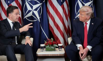 Trump se reúne com secretário-geral da Otan, Mark Rutte, em Davos