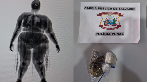 Ambas foram flagradas durante o procedimento de revista com o uso do escâner corporal