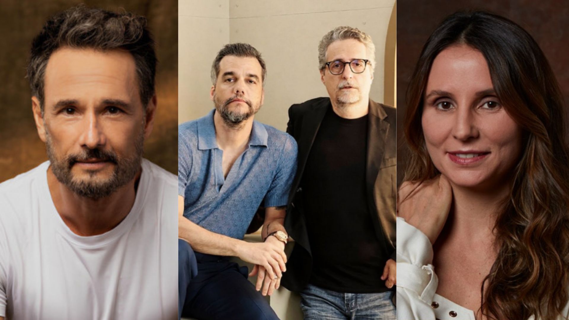 Votantes brasileiros da Cerimônia do Oscar: Os atores Rodrigo Santoro e Wagner Moura, diretor Kleber Mendonça Filho e a cineasta Petra Costa