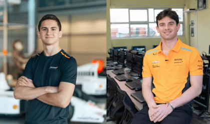 Os reservas da McLaren em 2026: Leonardo Fornaroli (à esquerda) e Pato O'Ward (à direita)