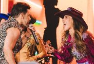 Wanessa e coreógrafo do "Dança dos Famosos" dançam em show de Zezé; veja