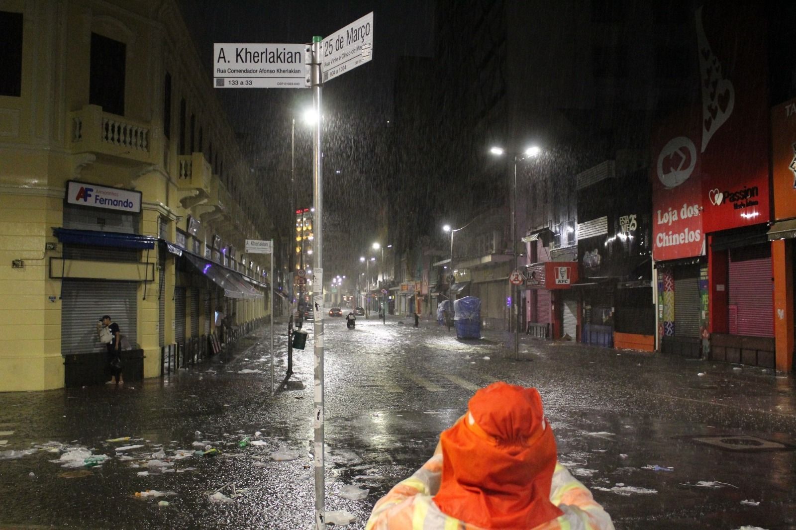 SP - CHUVA/SP/ALAGAMENTO/RUA 25 MARÇO - GERAL