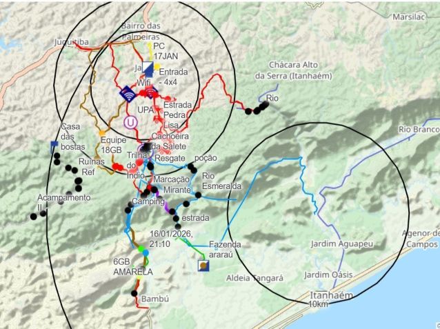 Mapa de buscas do CBMSP • Divulgação/Corpo de Bombeiros