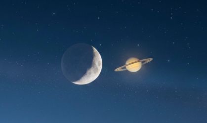 Saturno e Lua coladinhos: fenômeno no céu pode ser observado hoje do Brasil